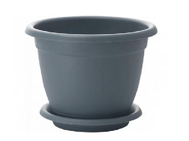 Горшок для цветов InGreen Aphrodite D 210 mm, 2,9л с подставкой №4 серый